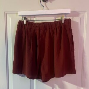 Dynamite Flowy Burgundy Shorts- Medium